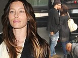 We're here! Justin Timberlake and wife Jessica Biel shared a passionate kiss as they landed in London for the European leg of his world tour