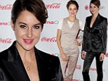 What a difference a few hours makes: Shailene Woodley sports two suits in one day