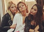 Reunion: Vanessa Hudgens posted an image of her alongside Spring Breakers co-stars Selena Gomez and Ashley Benson - pictured right to left - on Thursday
