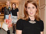 Princess Beatrice steps out in black and white mini skirt which shows off her slender legs as she attends star studded fashion event