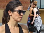 Nikki Reed gets comforting hug from gal pal at the gym in first outing since splitting with husband Paul McDonald