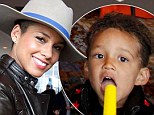 Just like mum! Alicia Keys and son Egypt wear matching leather jackets to cool off with a Popsicle after special Rio 2 screening in New York City