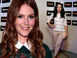 Series stars: Darby Stanchfield and Katie Lowes attended the Scandal season three wrap party on Sunday held at the Microsoft Lounge in the Venice area of Los Angeles