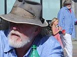 A scruffy Nick Nolte takes his six-year-old daughter on a lunch date Sunday in Los Angeles