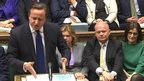 David Cameron at the despatch box