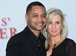 Shock split: Cuba Gooding Jr and Sara Kapfer pictured together last year; the former high school sweethearts are divorcing after 20 years
