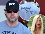 'Happily married men don't cheat': Dean McDermott steps out in 'party on' shirt... as it's revealed he's 'saying mean things' to wife Tori Spelling