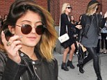 Girls gone punk! Kylie Jenner rocks it leather trousers and jacket on NYC outing with fashion friend Hailey Baldwin