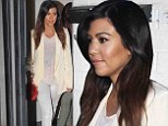 Reality star: Kourtney Kardashian left a studio in Los Angeles on Wednesday after filming for Keeping Up With The Kardashians