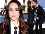 Long time no see! Ellen Page and Hugh Jackman are both smart in slick suits as they embrace on the red carpet