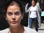 Desperate for coffee: Make-up free Teri Hatcher revealed tired eyes as she stepped out to grab coffee in Studio City, California on Friday