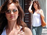 Out and about: Minka Kelly stepped out in Los Angeles on Friday shortly after it was revealed her show Almost Human has been cancelled after just one season