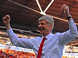 He's done it! Arsene Wenger celebrates winning the FA Cup and ending Arsenal's trophy drought