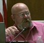 Cameron Hamilton, mayor of Porterville, California, has sparked outrage by suggesting victims of bullying should 'grow a pair' and 'just stick up for them damned selves'. Above, the moment he made the comments during a council meeting earlier this month