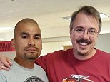 Is this a hint? Daniel Moncada, who played a hit man in Breaking Bad, poses with Vince Gilligan in this new Twitter snap