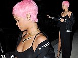 Rihanna exits Giorgio Baldi braless in a see through maxi dress