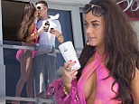 Chelsee Healey seen partying with friends at the Sisu Boutique Hotel Pool party in Puerto Banus, Marbella