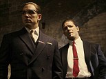 First look: Hardy in his latest roles as Ronnie (left) and Reggie Kray in the film, Legend