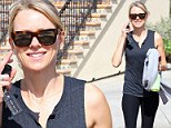 Burn baby burn! Naomi Watts shows off her gym toned body in exercise gear after doing intense fitness class which promises 'the best workout ever'