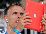 Backlash: Phil Neville has been criticised for his co-commentary by fans and celebrities on Twitter
