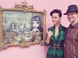 Thrilled: Katy Perry shared a snap with artist Mark Ryden on Thursday at his show in Hollywood at the Kohn Gallery