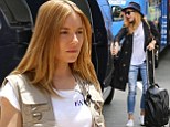 'These Syrian families have witnessed unspeakable horrors': Sienna Miller flies into Boston in embellished jacket after visiting Lebanese refugee camp