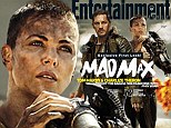 Charlize Theron shows off very short brown hair for new Mad Max film as she poses in character with co-star Tom Hardy