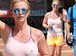 Vegas showgirl Britney Spears is no support act as she leaves gym in figure-hugging sports top