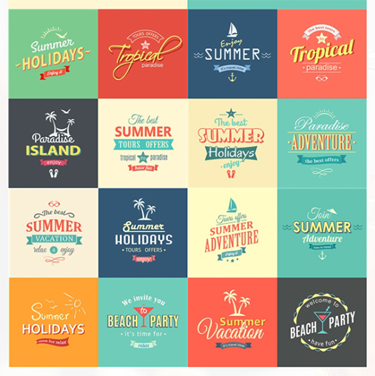 Free-Summer-Beach-Colorful-Labels-Set