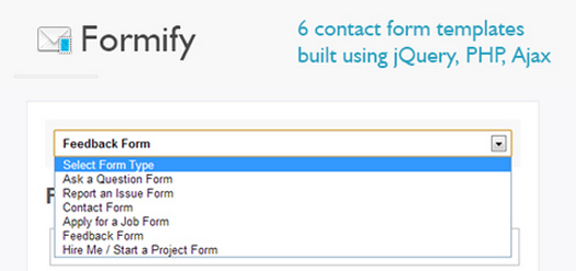 Open Source jQuery PHP Ajax Contact Form Templates With Captcha Formify