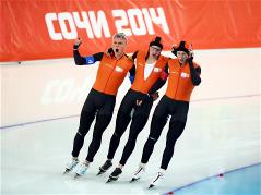 Sochi 2014 Day 16 - Speed Skating Men's Team Pursuit Finals