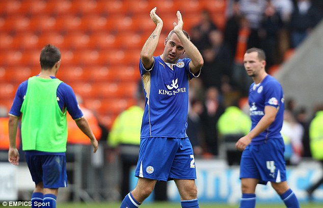 Back so soon: Gary Taylor-Fletcher made his Leicester debut at Blackpool