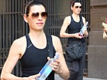 Talk about arm candy! 48-YEAR-OLD Julianna Margulies shows off toned arms as she prepares to set off for run