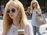 70s vibe: Juno Temple sported a perm during a day off from filming in New York City on Monday