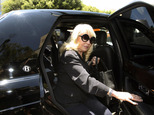 Shelly Sterling, the wife of Los Angeles Clippers owner Donald Sterling, arrives at a Los Angeles courthouse for a trial over the $2 billion Los Angeles Clip...