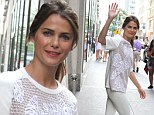 Keri Russell looks white hot in skinny ankle-zip trousers for Today Show taping in NYC