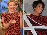 Keeping up with Kris Jenner! Cameron Diaz sizzles in heart print dress on talk show with Jason Segel... a week after it was worn by Kardashian matriarch