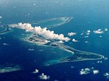 Diego Garcia, the largest island in the Chagos archipelago and site of a major United States military base in the middle of the Indian Ocean leased from Britain in 1966