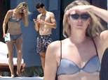 Maria Sharapova showcases her athletic figure in grey bikini as she enjoys a Mexican getaway with boyfriend Grigor Dimitrov
