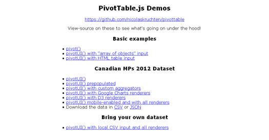 Javascript Pivot Table Implementation with Drag & Drop - PivotTable.js