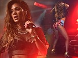 Nicole Scherzinger showcases her pert derriere in sequined hot pants as she gyrates on stage at G-A-Y