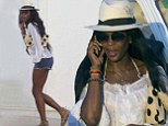 Stepping out: The supermodel looked casually chic as she headed out in Ibiza