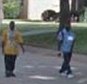 Suspects: Three years after a violent robbery, a Google Street View image emerged of the robbers moments before their crime