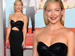 No competition! Kate Hudson looks incredible in floor-length black dress with elegant cutout detail