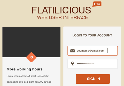 Flatilicious User Interface Free