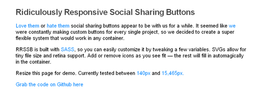 Responsive Social Sharing Buttons