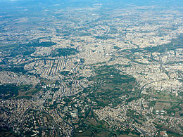 Panorama aereo della città di Roma