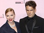Headed for the alter: Scarlett Johansson and fiance Romain Dauriac, pictured in February, are expected to wed next month