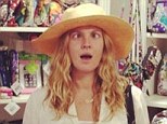 Far from glamorous: Drew Barrymore goes barefaced for wacky Instagram snap... even though she OWNS a makeup line