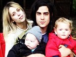 Family: Peaches Geldof's youngest son Phaedra (pictured left with his father and brother Astala) was alone in the house with his mother's body for up to 15 hours